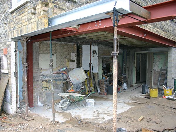 Case study - steel work in renovation, East Dulwich