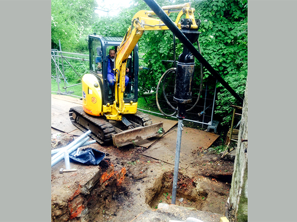 Services - helical piling using Heli-Pile system