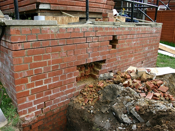 Services - repairing retaining wall